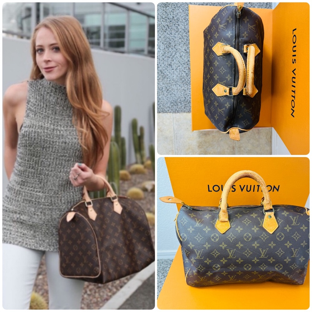 🌈🥰🌈Louis Vuitton Monogram Speedy 35 Handbag